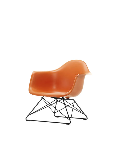 Eames Plastic Armchair LAR, schwarz lackiert von Vitra - Rostorange - Jacobsen Plus