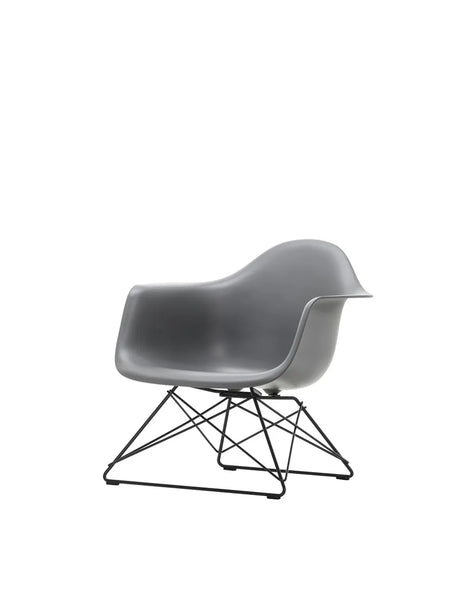 Eames Plastic Armchair LAR, schwarz lackiert von Vitra - Granitgrau - Jacobsen Plus