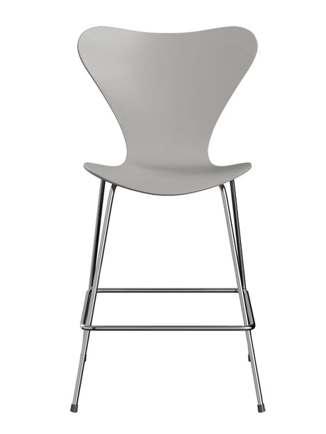 3187 Niedriger Barhocker von Arne Jacobsen - Ohne Polsterung / lackiert / Nine grau - Jacobsen Plus