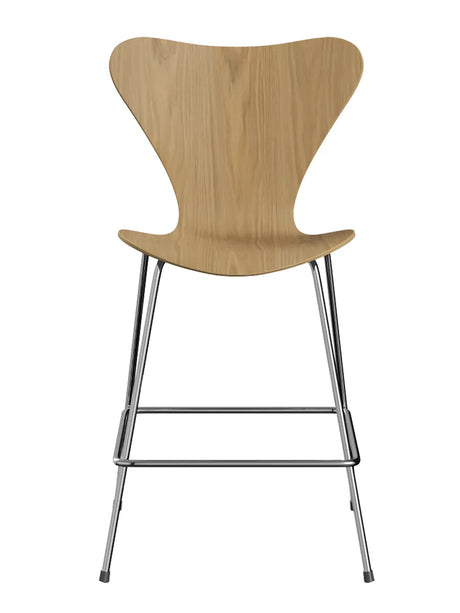 3187 Niedriger Barhocker von Arne Jacobsen - Ohne Polsterung / Eg / Keine Farbe - Jacobsen Plus
