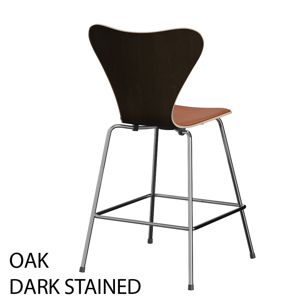 Fritz Hansen - 3187 lav barstol, naturfiner og forsidepolstret i Grace læder - 4 - Jacobsen Plus
