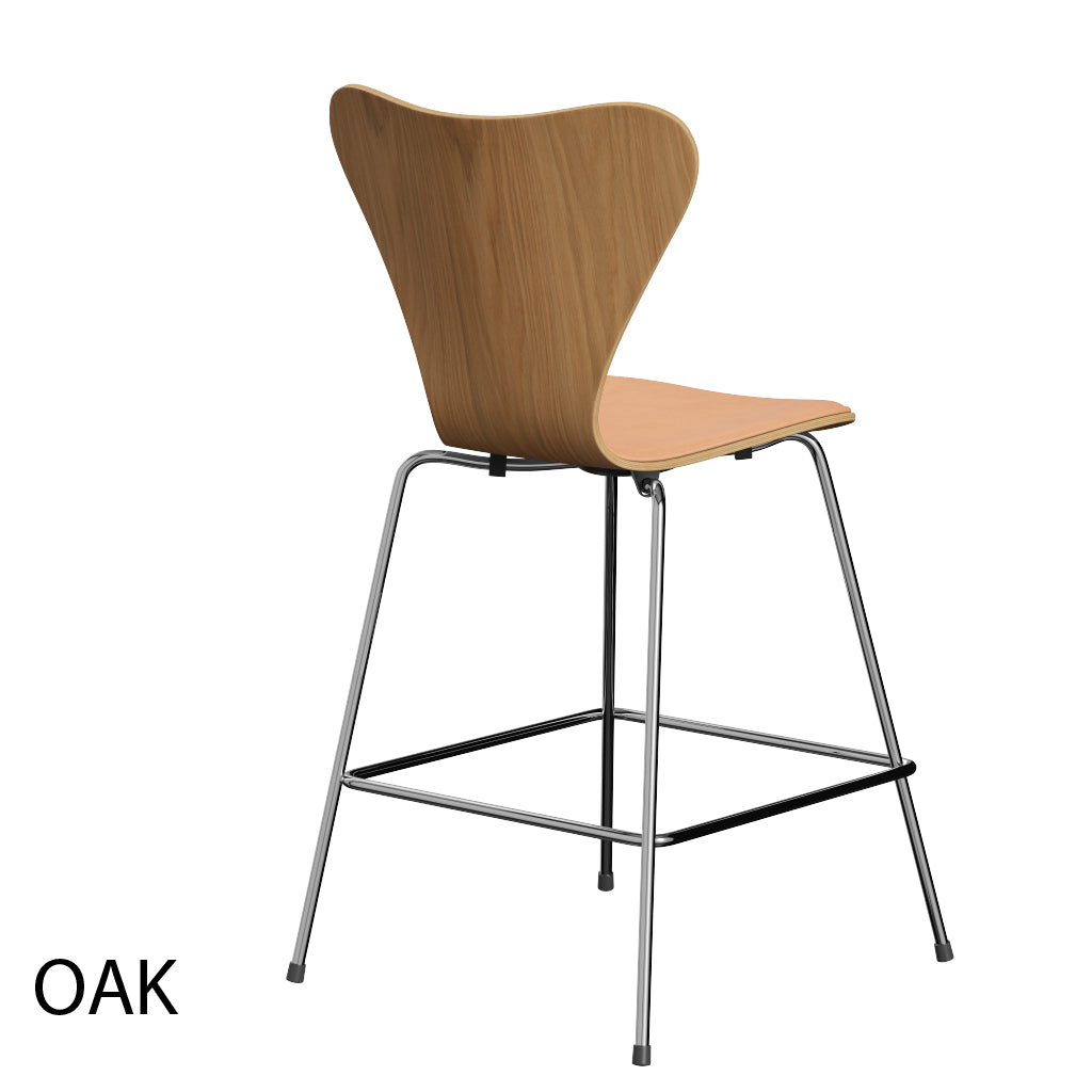 Fritz Hansen - 3187 lav barstol, naturfiner og forsidepolstret i Natur læder - 4 - Jacobsen Plus