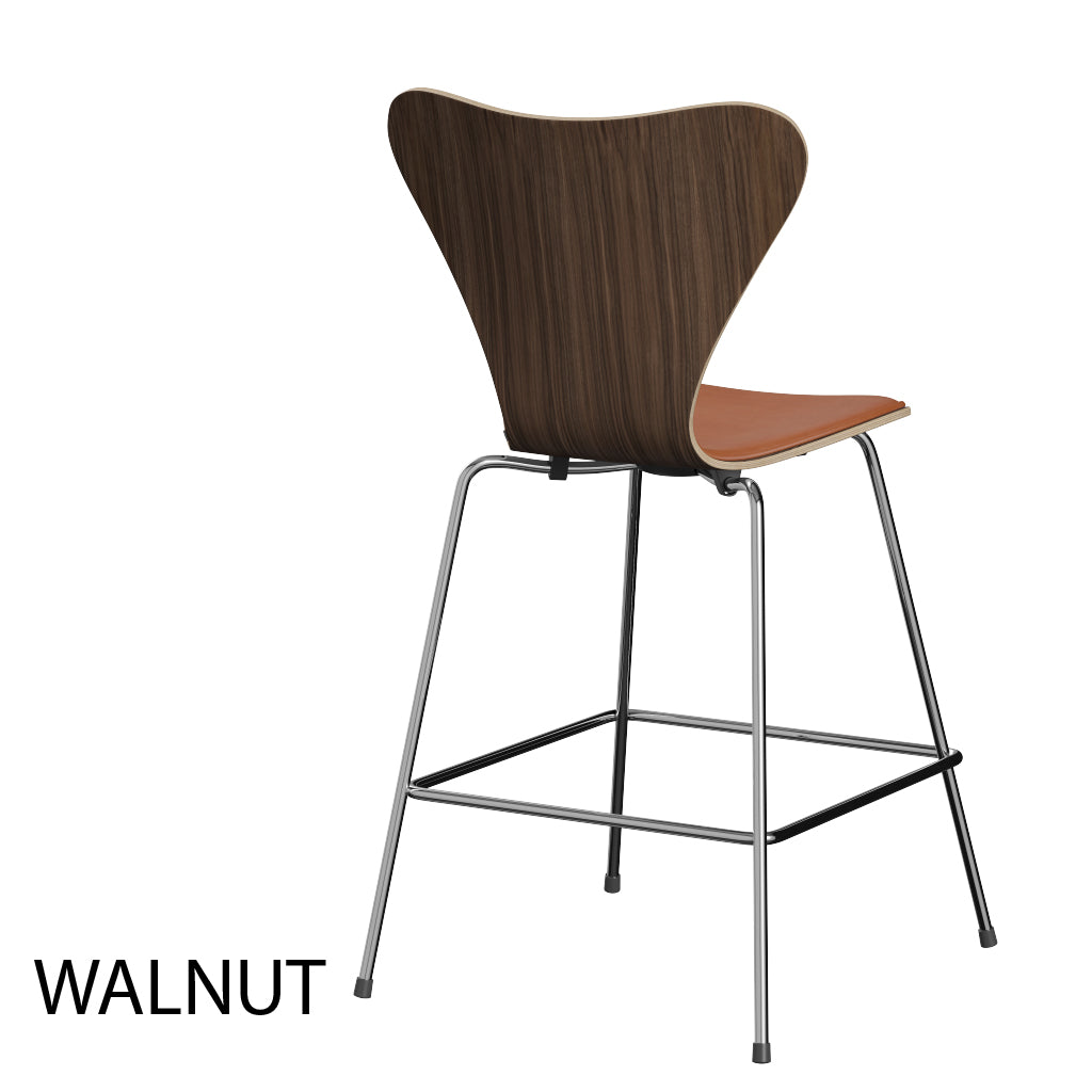 Fritz Hansen - 3187 lav barstol, naturfiner og forsidepolstret i Grace læder - 5 - Jacobsen Plus