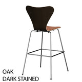 Fritz Hansen - 3197 høj barstol, naturfiner og forsidepolstret i Grace læder - 4 - Jacobsen Plus