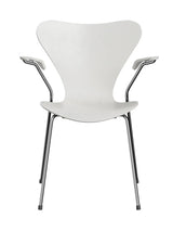 3207 Serie 7 Armstol af Arne Jacobsen - Uden polstring / Farvet ask / Hvid - Jacobsen Plus