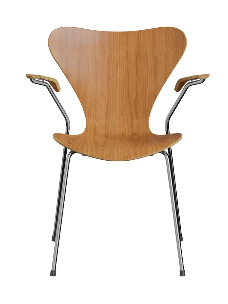 3207 Serie 7 Armstol af Arne Jacobsen - Uden polstring / Kirsebær / Ingen farve - Jacobsen Plus