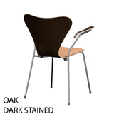 Fritz Hansen - 3207 stol med armlæn, naturfiner og forsidepolstret i Natur læder - 6 - Jacobsen Plus