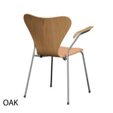 Fritz Hansen - 3207 stol med armlæn, naturfiner og forsidepolstret i Natur læder - 2 - Jacobsen Plus