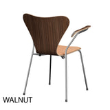 Fritz Hansen - 3207 stol med armlæn, naturfiner og forsidepolstret i Natur læder - 1 - Jacobsen Plus