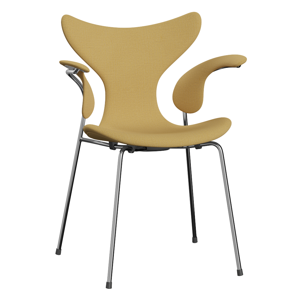 3208 Die Lilie mit Armlehnen, vollgepolstert von Arne Jacobsen - Christianshavn - 1110 Yellow - Jacobsen Plus