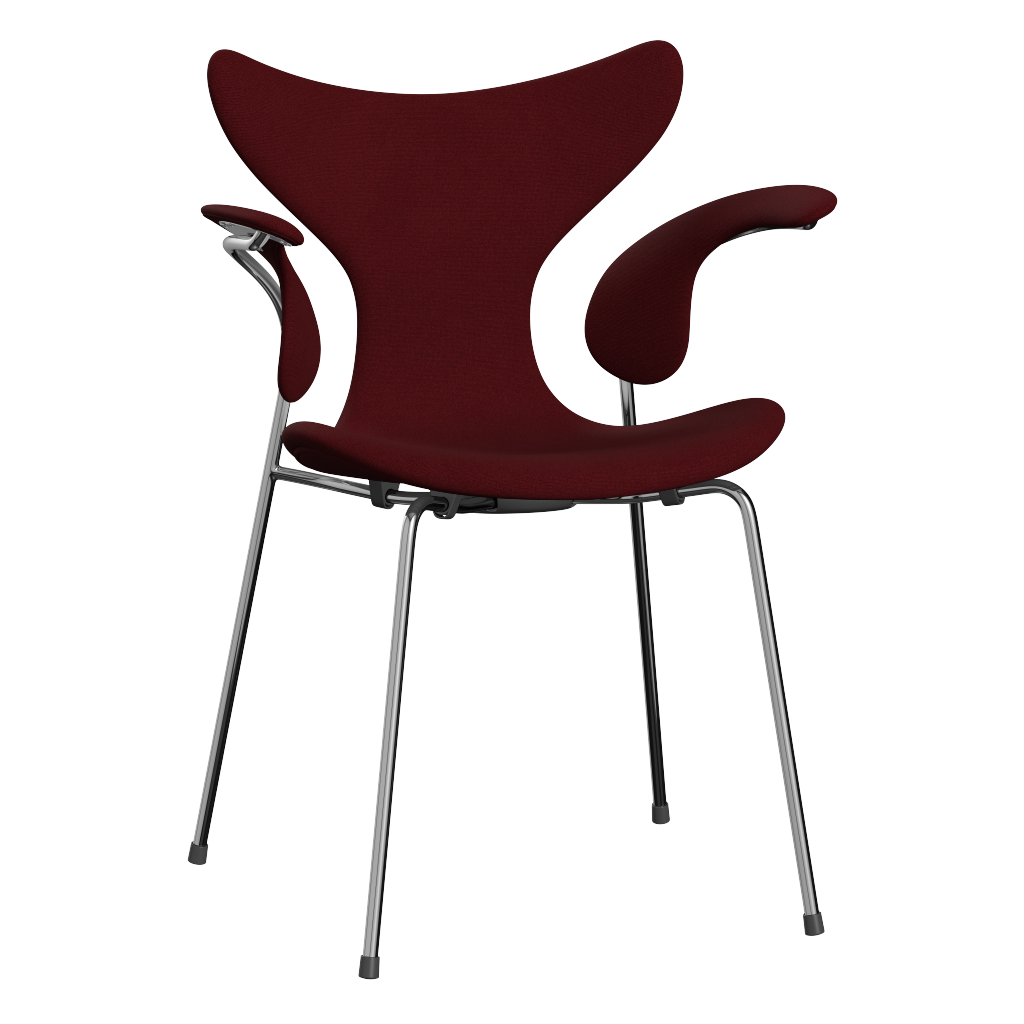3208 Die Lilie mit Armlehnen, vollgepolstert von Arne Jacobsen - Christianshavn - 1140 Red Uni - Jacobsen Plus