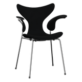 3208 Die Lilie mit Armlehnen, vollgepolstert von Arne Jacobsen - Christianshavn - 1175 Black Uni - Jacobsen Plus