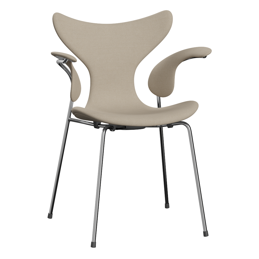 3208 Die Lilie mit Armlehnen, vollgepolstert von Arne Jacobsen - Christianshavn - 1223 Cream - Jacobsen Plus