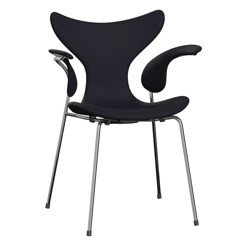 3208 Die Lilie mit Armlehnen, vollgepolstert von Arne Jacobsen - Christianshavn - 1255 Navy Blue - Jacobsen Plus