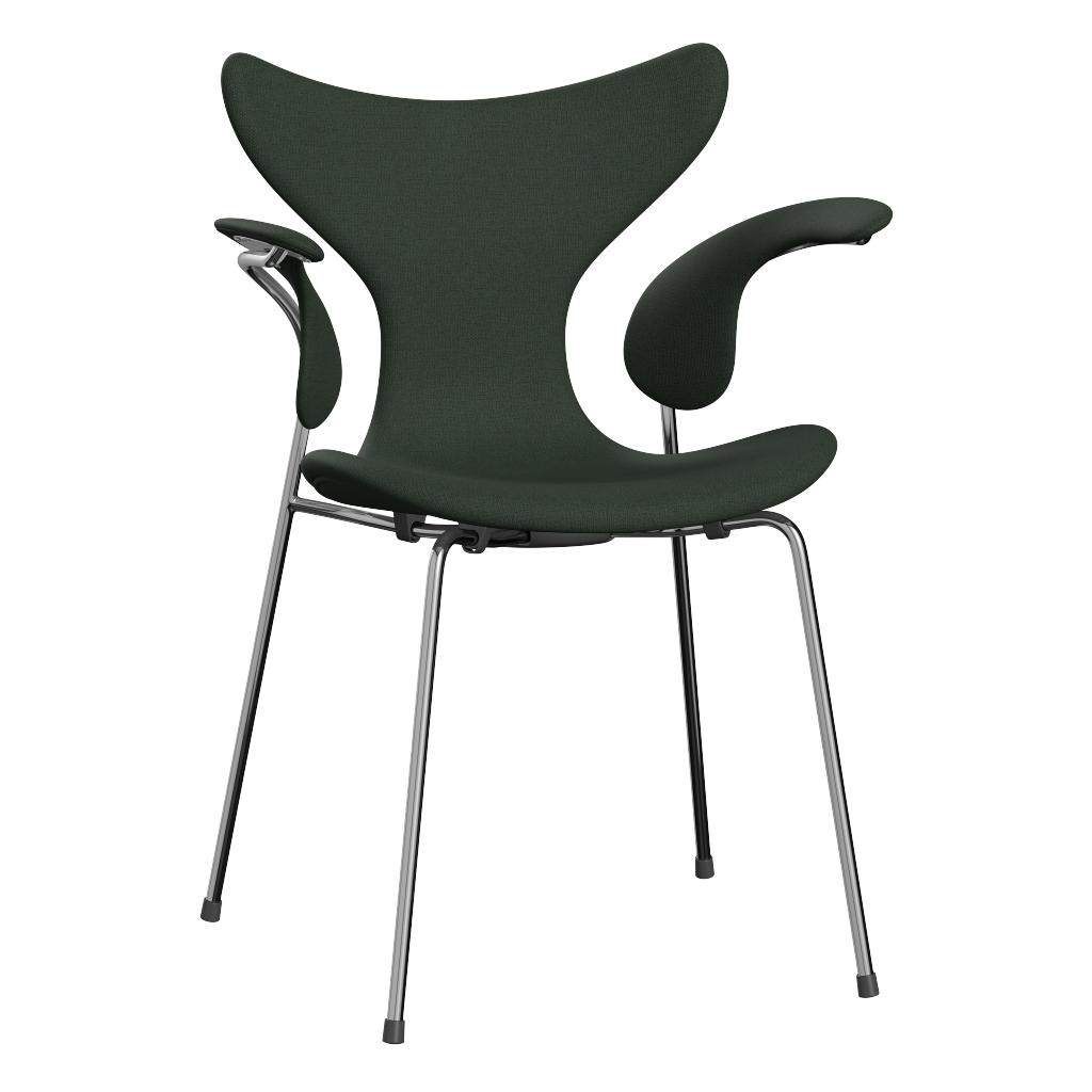 3208 Die Lilie mit Armlehnen, vollgepolstert von Arne Jacobsen - Christianshavn - 1262 Forrest Green - Jacobsen Plus