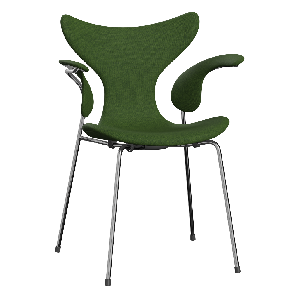 3208 Die Lilie mit Armlehnen, vollgepolstert von Arne Jacobsen - Christianshavn - 1263 Moss Green - Jacobsen Plus