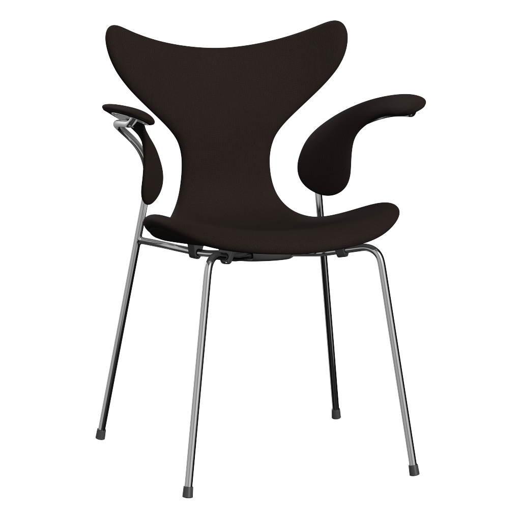 3208 Die Lilie mit Armlehnen, vollgepolstert von Arne Jacobsen - Christianshavn - 1281 Dark Brown - Jacobsen Plus