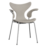3208 Die Lilie mit Armlehnen, vollgepolstert von Arne Jacobsen - Hallingdal - 103 Light Grey - Jacobsen Plus