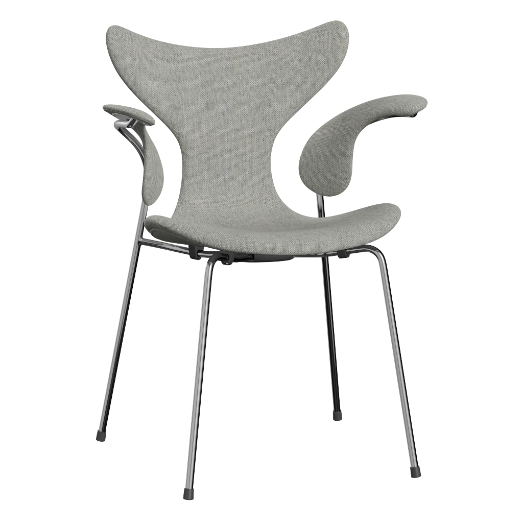 3208 Die Lilie mit Armlehnen, vollgepolstert von Arne Jacobsen - Hallingdal - 110 White/Grey - Jacobsen Plus
