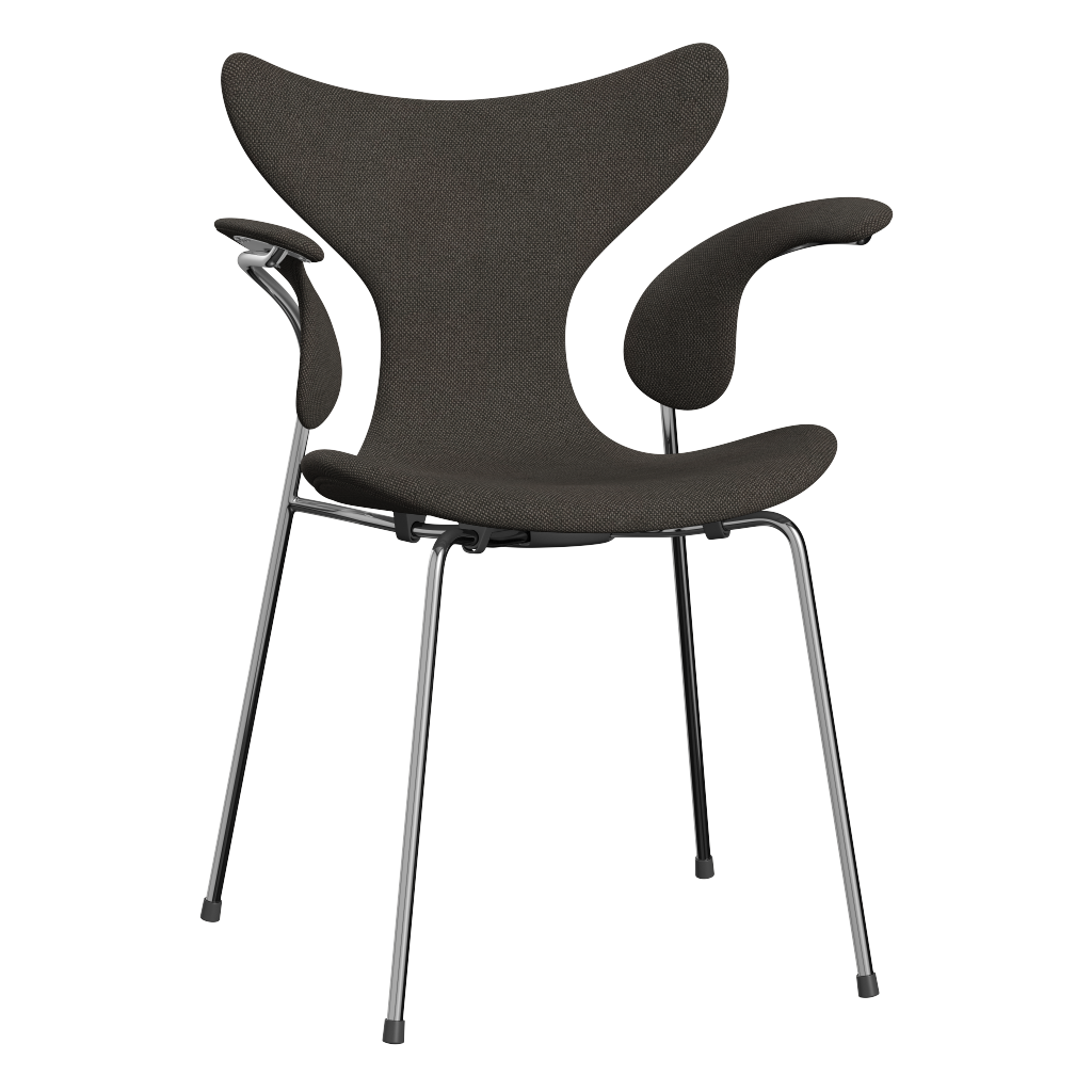 3208 Die Lilie mit Armlehnen, vollgepolstert von Arne Jacobsen - Hallingdal - 153 Light Charcoal - Jacobsen Plus