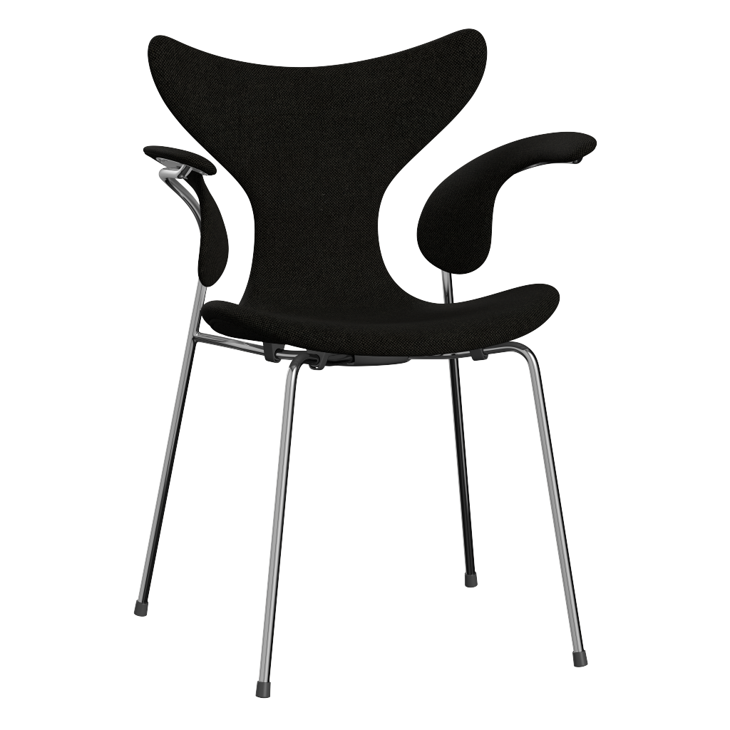 3208 Die Lilie mit Armlehnen, vollgepolstert von Arne Jacobsen - Hallingdal - 173 Black/Grey - Jacobsen Plus