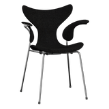3208 Die Lilie mit Armlehnen, vollgepolstert von Arne Jacobsen - Hallingdal - 180 Charcoal - Jacobsen Plus