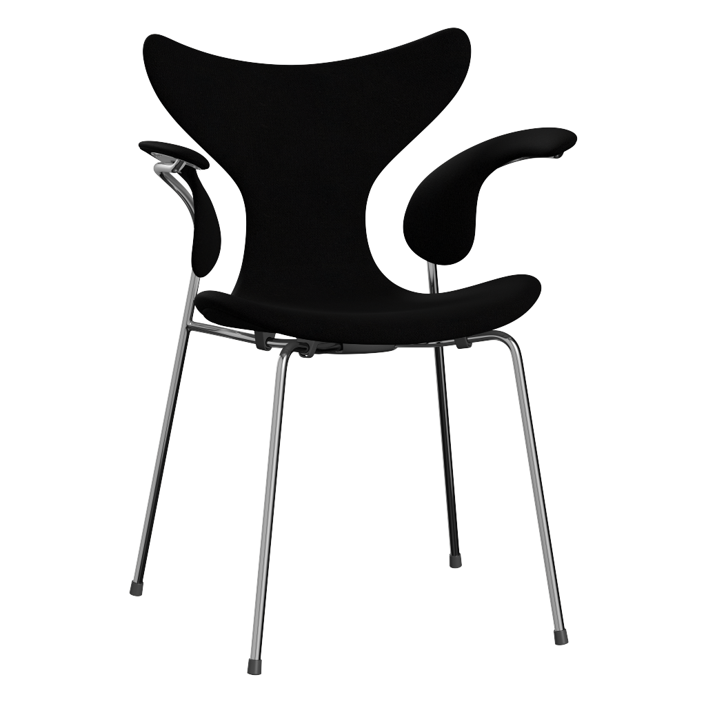 3208 Die Lilie mit Armlehnen, vollgepolstert von Arne Jacobsen - Hallingdal - 190 Black - Jacobsen Plus