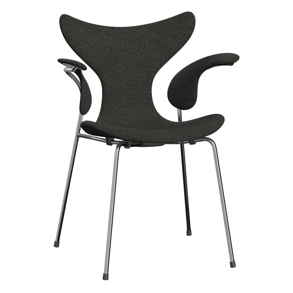 3208 Die Lilie mit Armlehnen, vollgepolstert von Arne Jacobsen - Hallingdal - 368 Black/Grey - Jacobsen Plus