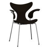 3208 Die Lilie mit Armlehnen, vollgepolstert von Arne Jacobsen - Hallingdal - 370 Black/Brown - Jacobsen Plus