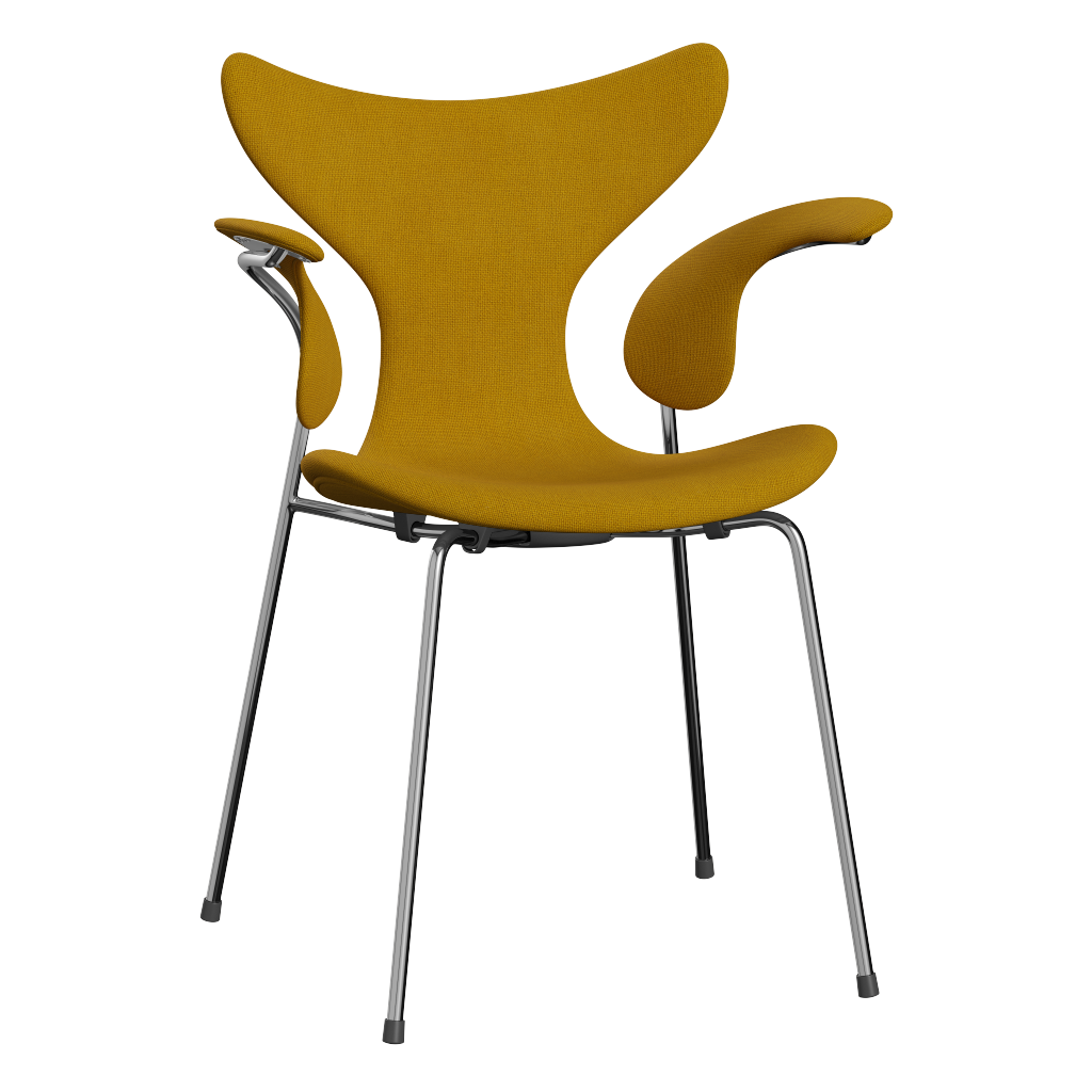 3208 Die Lilie mit Armlehnen, vollgepolstert von Arne Jacobsen - Hallingdal - 457 Mustard - Jacobsen Plus