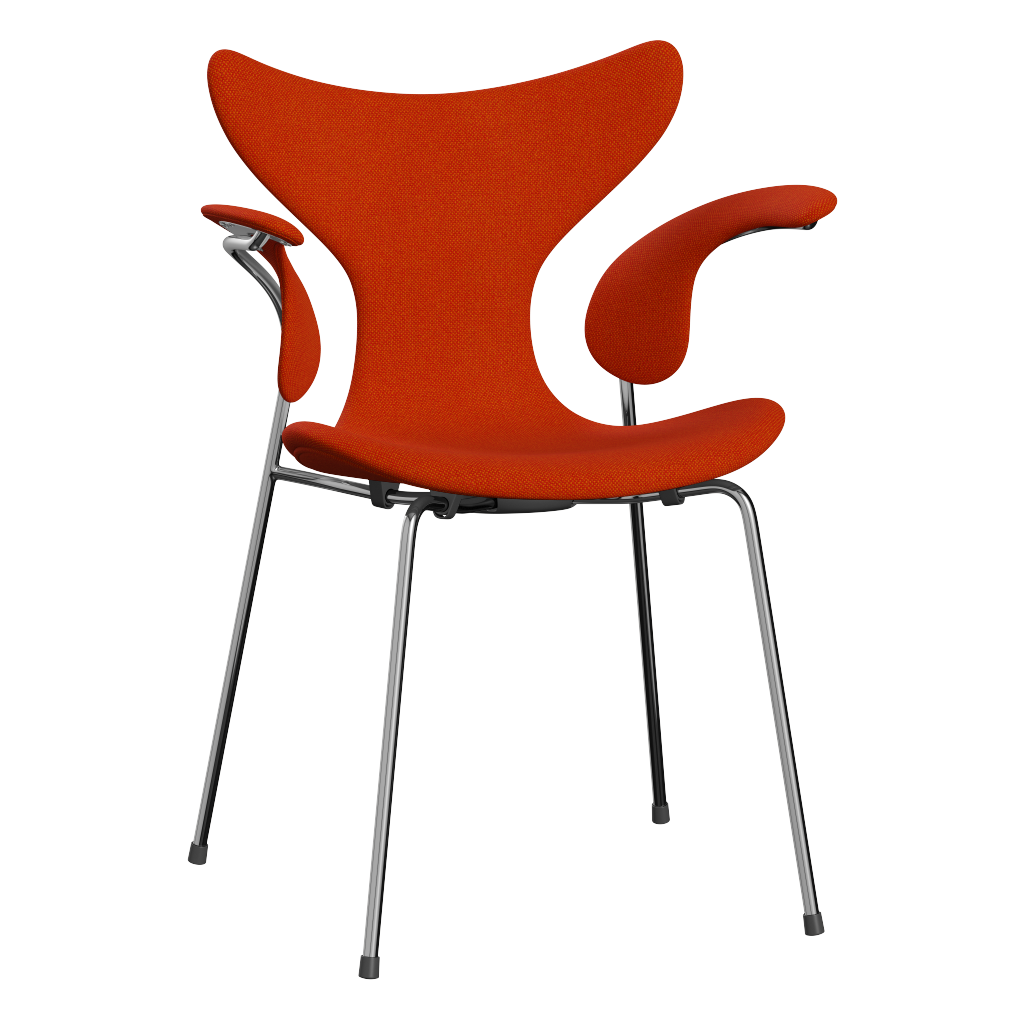 3208 Die Lilie mit Armlehnen, vollgepolstert von Arne Jacobsen - Hallingdal - 590 Red/Orange - Jacobsen Plus