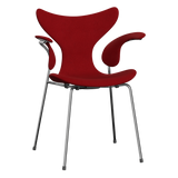 3208 Die Lilie mit Armlehnen, vollgepolstert von Arne Jacobsen - Hallingdal - 674 Classic Red - Jacobsen Plus