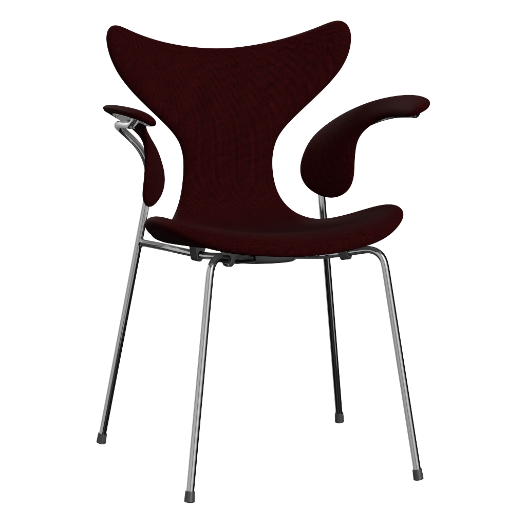 3208 Die Lilie mit Armlehnen, vollgepolstert von Arne Jacobsen - Hallingdal - 694 Wine Red - Jacobsen Plus