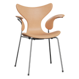 3208 Die Lilie mit Armlehnen, vollgepolstert von Arne Jacobsen - Natural Leder - Jacobsen Plus