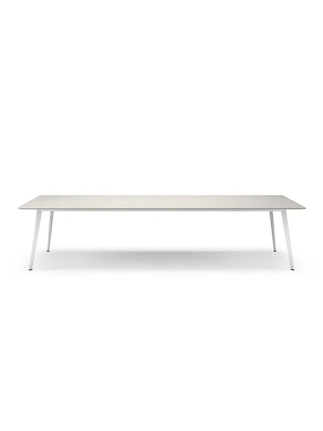JW3012 Tisch von Montana - Weiße Eiche (Eiche furniert) / Snow (lackiert) - Jacobsen Plus