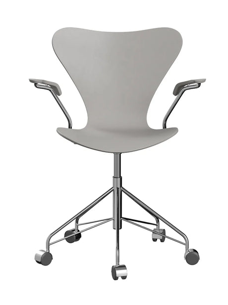 3217 Serie 7 Bürostuhl von Arne Jacobsen - Ohne Polsterung / Gefärbte Esche / Nine grau - Jacobsen Plus