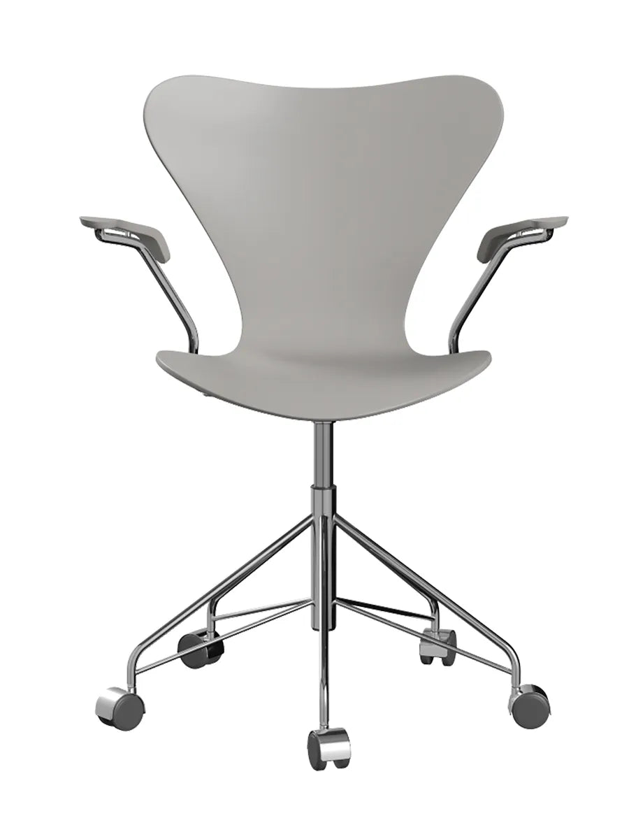 3217 Serie 7 Kontorstol af Arne Jacobsen - Uden polstring / Lakeret / Nine grey - Jacobsen Plus