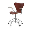 Mørkbejdset eg - Kastanjebrun læder - Krom stel