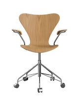 3217 Serie 7 Kontorstol af Arne Jacobsen - Uden polstring / Eg / Ingen farve - Jacobsen Plus