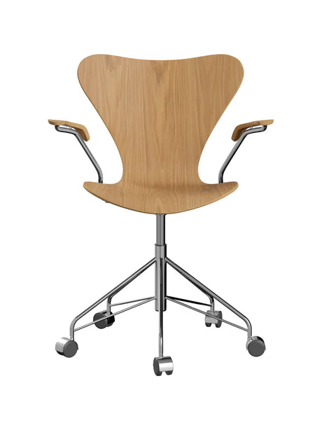 3217 Serie 7 Bürostuhl von Arne Jacobsen - Ohne Polsterung / Eg / Keine Farbe - Jacobsen Plus