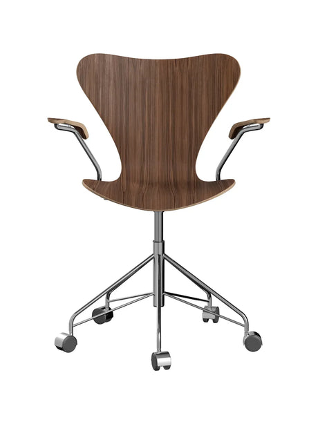 3217 Serie 7 Bürostuhl von Arne Jacobsen - Ohne Polsterung / Walnuss / Keine Farbe - Jacobsen Plus