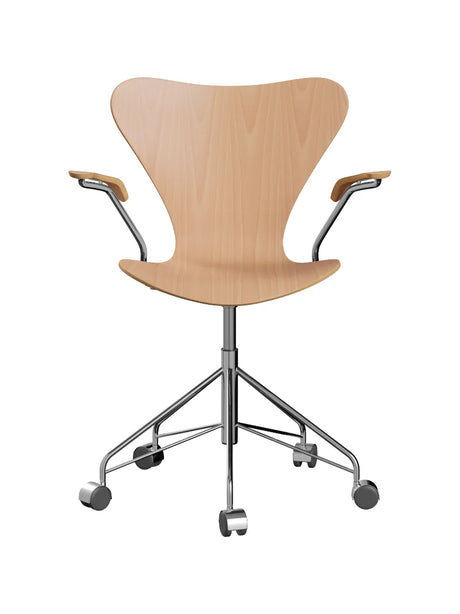 3217 Serie 7 Bürostuhl von Arne Jacobsen - Ohne Polsterung / Buche / Keine Farbe - Jacobsen Plus