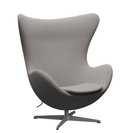 3316 Ægget loungestol, stel i silver grey af Arne Jacobsen - Christianshavn - 1121 Beige - Jacobsen Plus