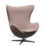 3316 Egg™ Sessel, Gestell in Schwarz von Arne Jacobsen - Christianshavn - 1130 Uni Hellrot - Jacobsen Plus