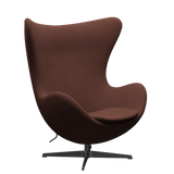 3316 Egg™ Sessel, Gestell in Schwarz von Arne Jacobsen - Christianshavn - 1134 Dunkelorange - Jacobsen Plus