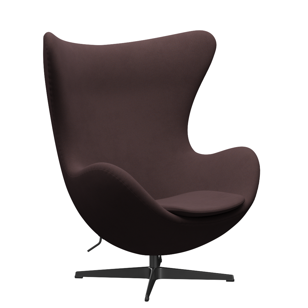 3316 Egg™ Sessel, Gestell in Schwarz von Arne Jacobsen - Christianshavn - 1135 Blue/Orange - Jacobsen Plus