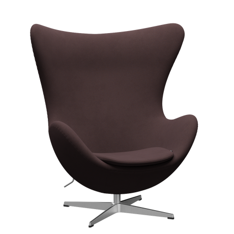 3316 Ægget loungestol, stel i børstet aluminium af Arne Jacobsen - Christianshavn - 1135 Blue/Orange - Jacobsen Plus