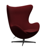 3316 Egg™ Sessel, Gestell in Schwarz von Arne Jacobsen - Christianshavn - 1140 Rot Uni - Jacobsen Plus