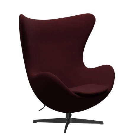 3316 Ægget loungestol, stel i sort af Arne Jacobsen - Christianshavn - 1141 Red - Jacobsen Plus