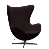 3316 Egg™ Sessel, Gestell in Schwarz von Arne Jacobsen - Christianshavn - 1142 Dunkelrot Uni - Jacobsen Plus